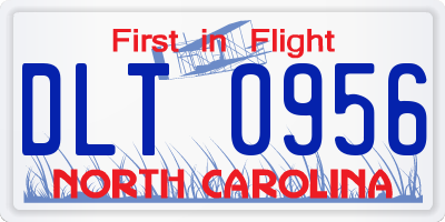 NC license plate DLT0956