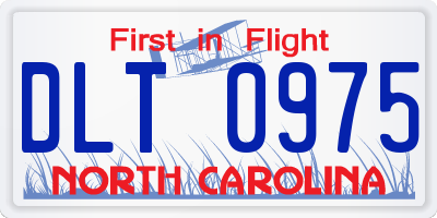 NC license plate DLT0975