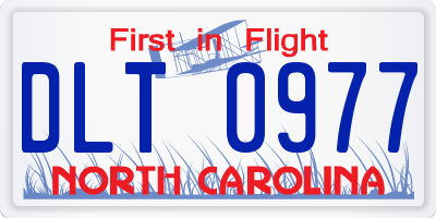NC license plate DLT0977