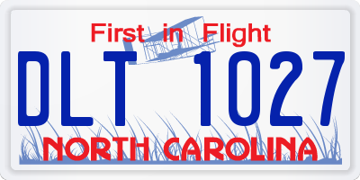 NC license plate DLT1027