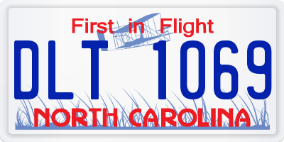 NC license plate DLT1069