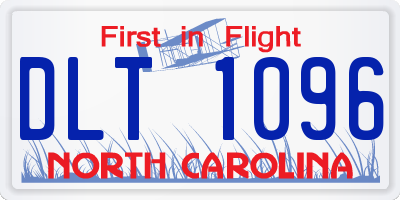 NC license plate DLT1096