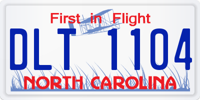 NC license plate DLT1104