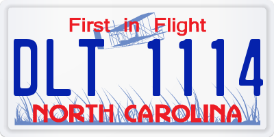 NC license plate DLT1114