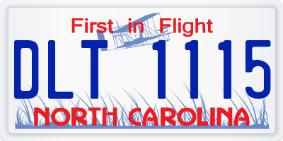 NC license plate DLT1115