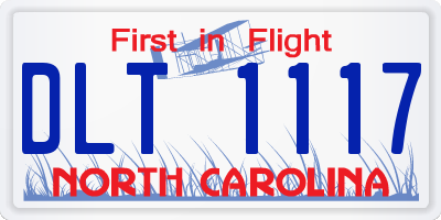 NC license plate DLT1117