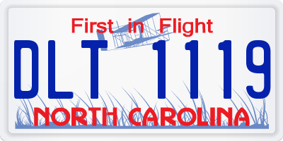 NC license plate DLT1119