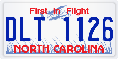 NC license plate DLT1126