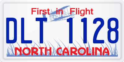 NC license plate DLT1128