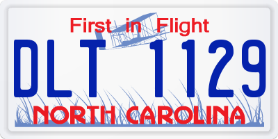 NC license plate DLT1129