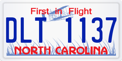 NC license plate DLT1137