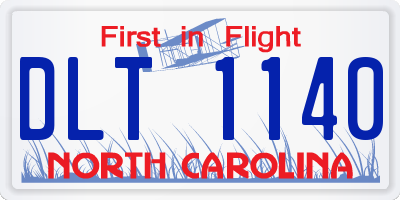 NC license plate DLT1140
