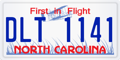 NC license plate DLT1141
