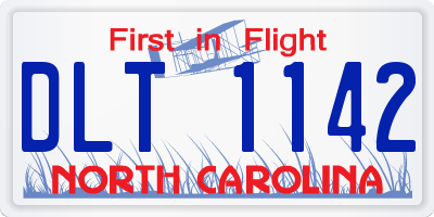 NC license plate DLT1142