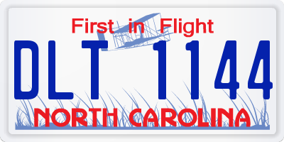 NC license plate DLT1144