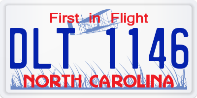 NC license plate DLT1146
