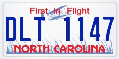 NC license plate DLT1147