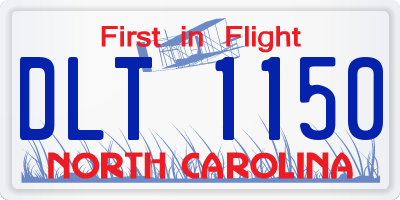 NC license plate DLT1150