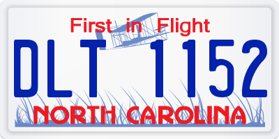 NC license plate DLT1152