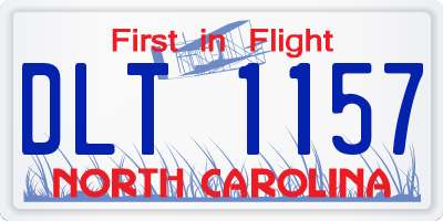 NC license plate DLT1157