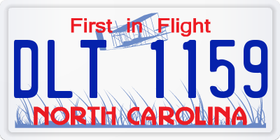 NC license plate DLT1159