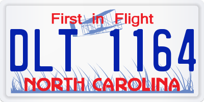NC license plate DLT1164