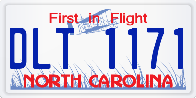 NC license plate DLT1171