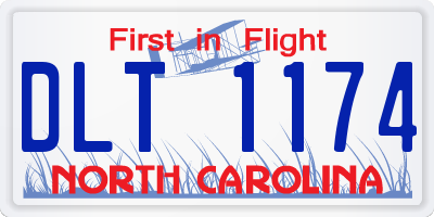 NC license plate DLT1174