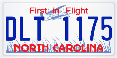 NC license plate DLT1175