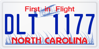 NC license plate DLT1177