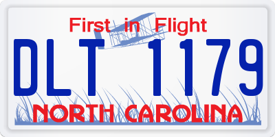 NC license plate DLT1179