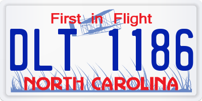 NC license plate DLT1186