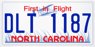 NC license plate DLT1187