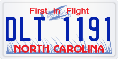 NC license plate DLT1191