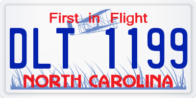 NC license plate DLT1199