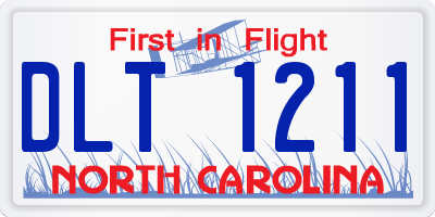 NC license plate DLT1211