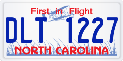 NC license plate DLT1227