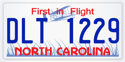 NC license plate DLT1229