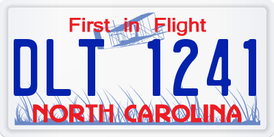 NC license plate DLT1241
