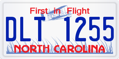NC license plate DLT1255