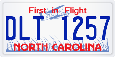 NC license plate DLT1257