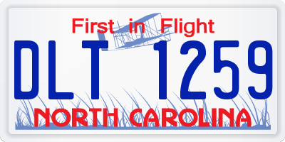 NC license plate DLT1259