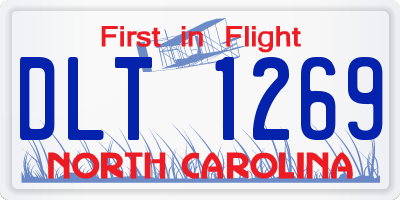 NC license plate DLT1269