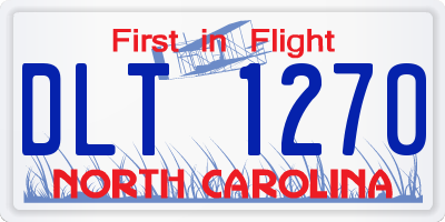 NC license plate DLT1270