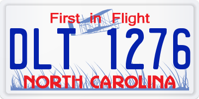 NC license plate DLT1276