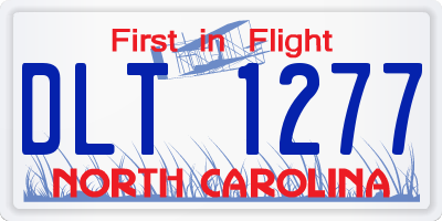 NC license plate DLT1277