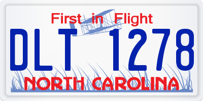 NC license plate DLT1278