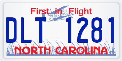 NC license plate DLT1281