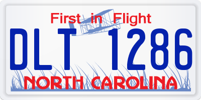 NC license plate DLT1286