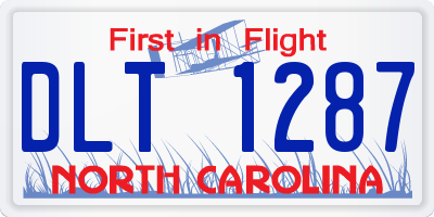 NC license plate DLT1287